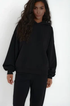 TALYA Bluzy|Bluzy^Bluza Boyfriend Hoodie black