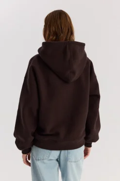 TALYA Bluzy|Bluzy^Bluza Boyfriend Hoodie dark chocolate