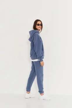 TALYA Bluzy|Bluzy^Bluza Boyfriend Hoodie denim