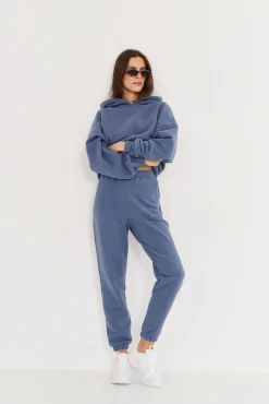 TALYA Bluzy|Bluzy^Bluza Boyfriend Hoodie denim