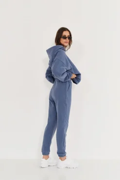 TALYA Bluzy|Bluzy^Bluza Boyfriend Hoodie denim
