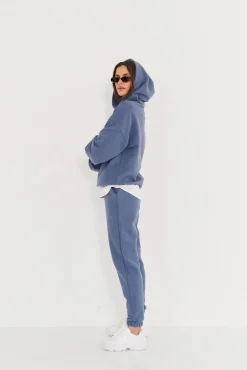 TALYA Bluzy|Bluzy^Bluza Boyfriend Hoodie denim