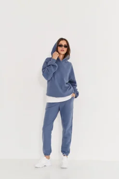 TALYA Bluzy|Bluzy^Bluza Boyfriend Hoodie denim