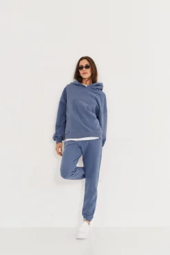 TALYA Bluzy|Bluzy^Bluza Boyfriend Hoodie denim