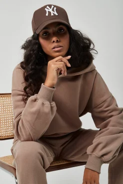 TALYA Bluzy|Bluzy^Bluza Boyfriend Hoodie frappe