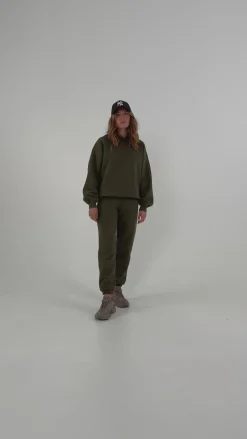 TALYA Bluzy|Bluzy^Bluza Boyfriend Hoodie khaki