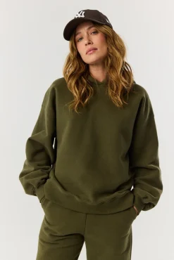 TALYA Bluzy|Bluzy^Bluza Boyfriend Hoodie khaki