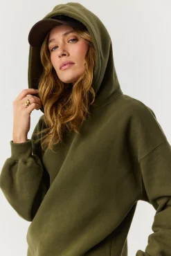 TALYA Bluzy|Bluzy^Bluza Boyfriend Hoodie khaki