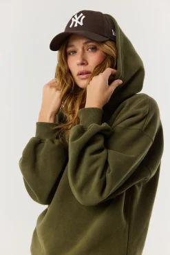 TALYA Bluzy|Bluzy^Bluza Boyfriend Hoodie khaki