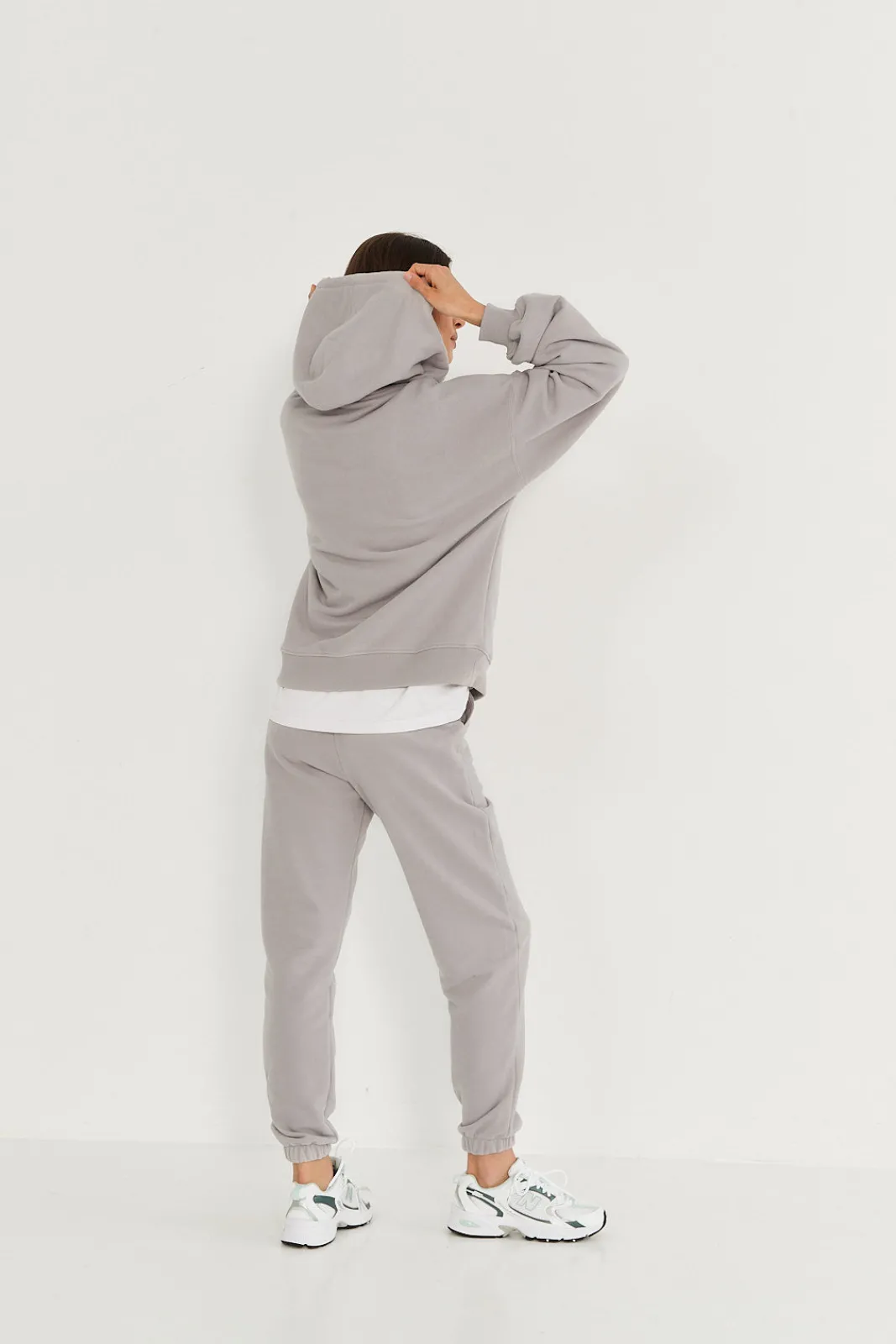 TALYA Bluzy|Bluzy^Bluza Boyfriend Hoodie light grey