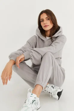 TALYA Bluzy|Bluzy^Bluza Boyfriend Hoodie light grey