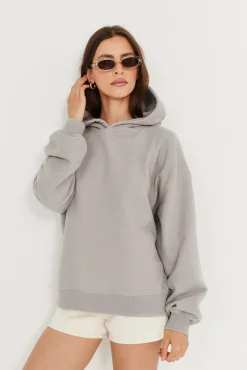 TALYA Bluzy|Bluzy^Bluza Boyfriend Hoodie light grey