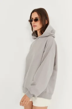 TALYA Bluzy|Bluzy^Bluza Boyfriend Hoodie light grey