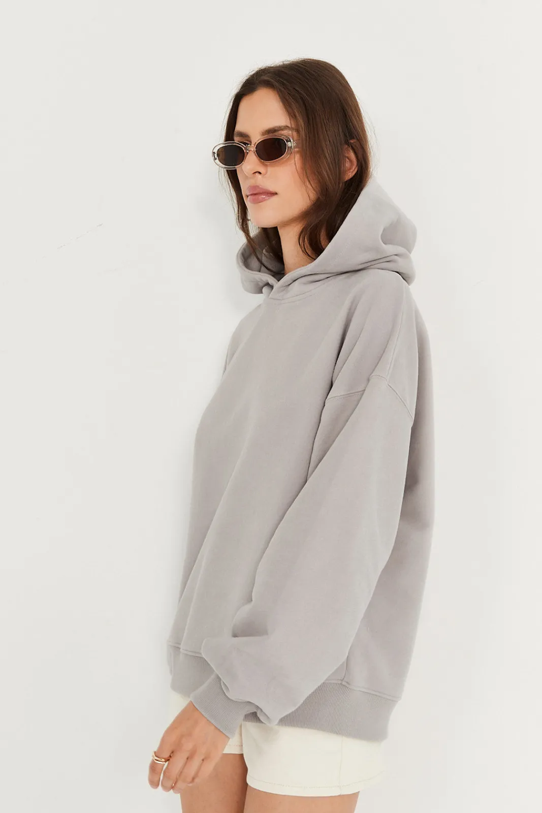 TALYA Bluzy|Bluzy^Bluza Boyfriend Hoodie light grey