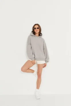 TALYA Bluzy|Bluzy^Bluza Boyfriend Hoodie light grey