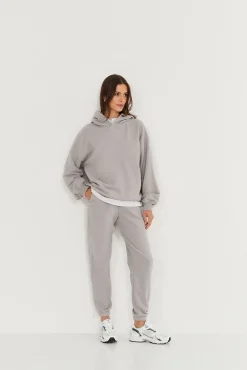TALYA Bluzy|Bluzy^Bluza Boyfriend Hoodie light grey