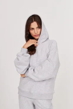 TALYA Bluzy|Bluzy^Bluza Boyfriend Hoodie light grey melange