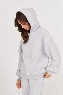 TALYA Bluzy|Bluzy^Bluza Boyfriend Hoodie light grey melange