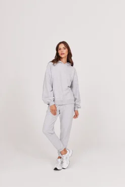 TALYA Bluzy|Bluzy^Bluza Boyfriend Hoodie light grey melange