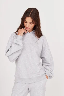 TALYA Bluzy|Bluzy^Bluza Boyfriend Hoodie light grey melange