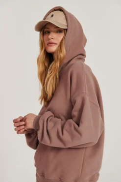 TALYA Bluzy|Bluzy^Bluza Boyfriend Hoodie mocca mousse