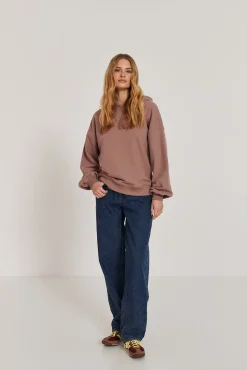TALYA Bluzy|Bluzy^Bluza Boyfriend Hoodie mocca mousse