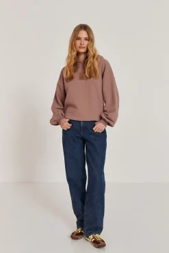 TALYA Bluzy|Bluzy^Bluza Boyfriend Hoodie mocca mousse