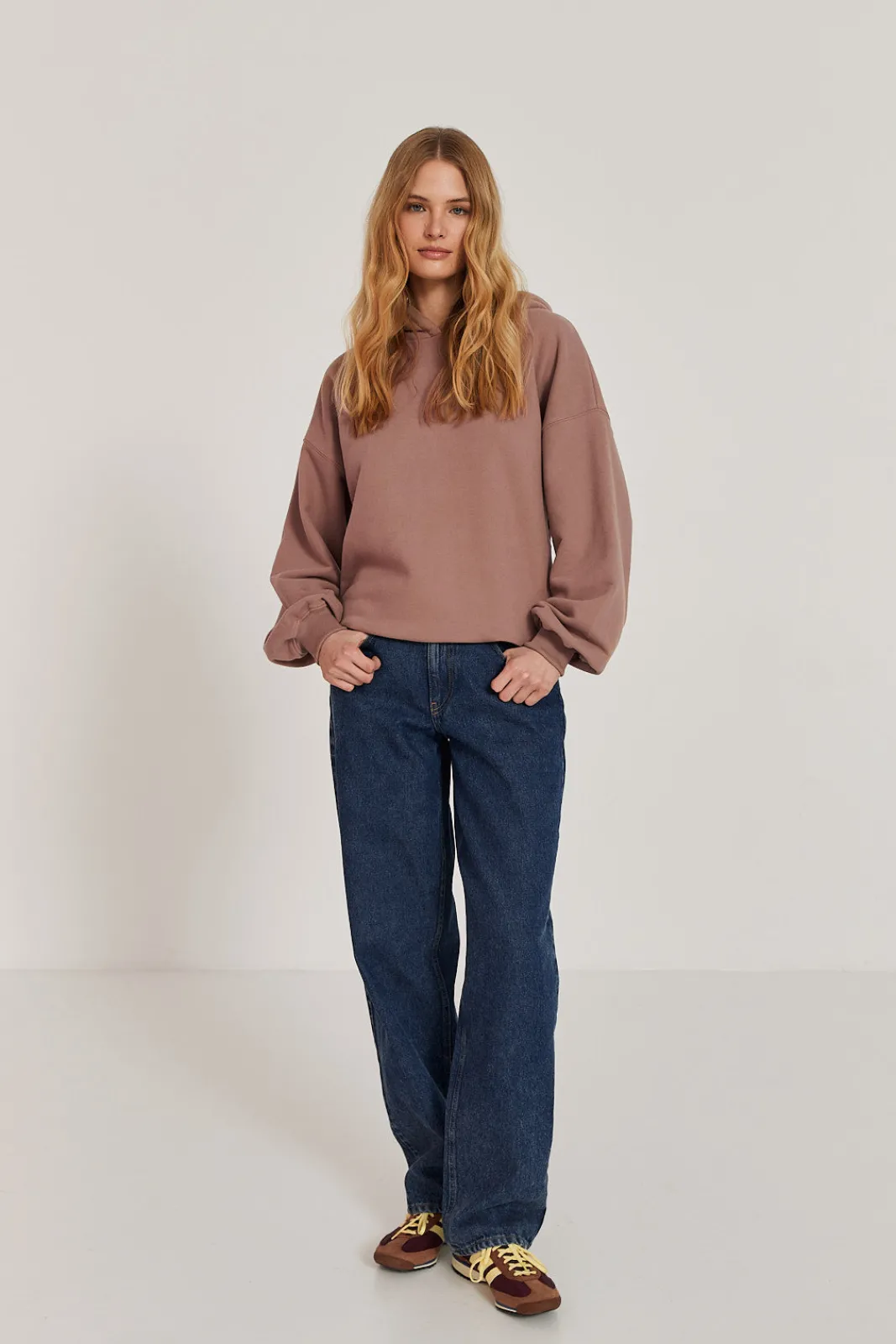 TALYA Bluzy|Bluzy^Bluza Boyfriend Hoodie mocca mousse