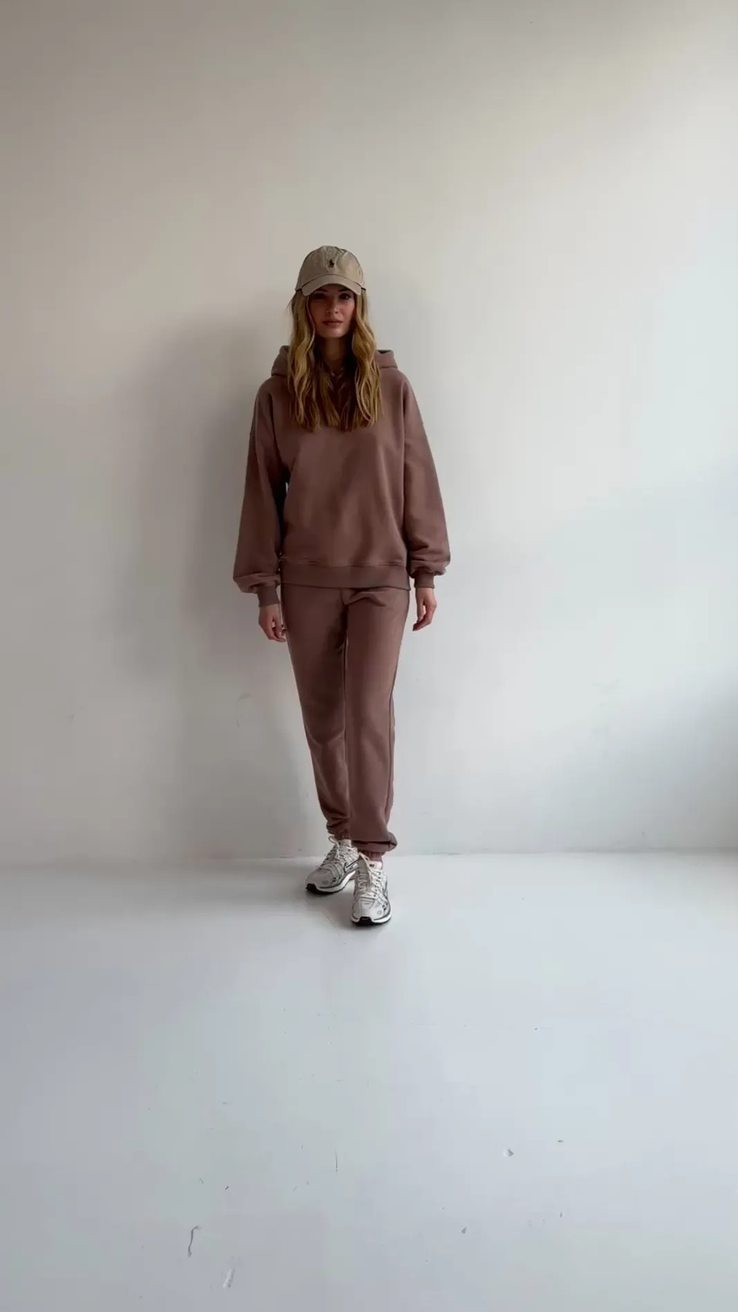 TALYA Bluzy|Bluzy^Bluza Boyfriend Hoodie mocca mousse