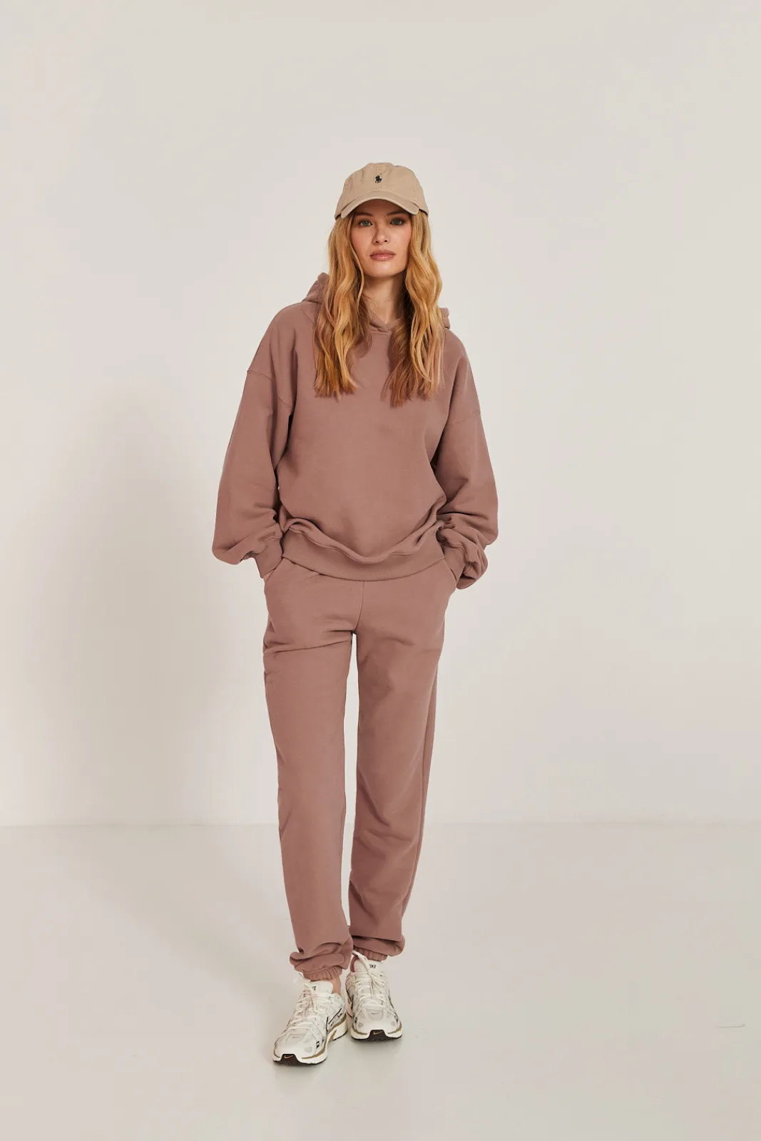 TALYA Bluzy|Bluzy^Bluza Boyfriend Hoodie mocca mousse