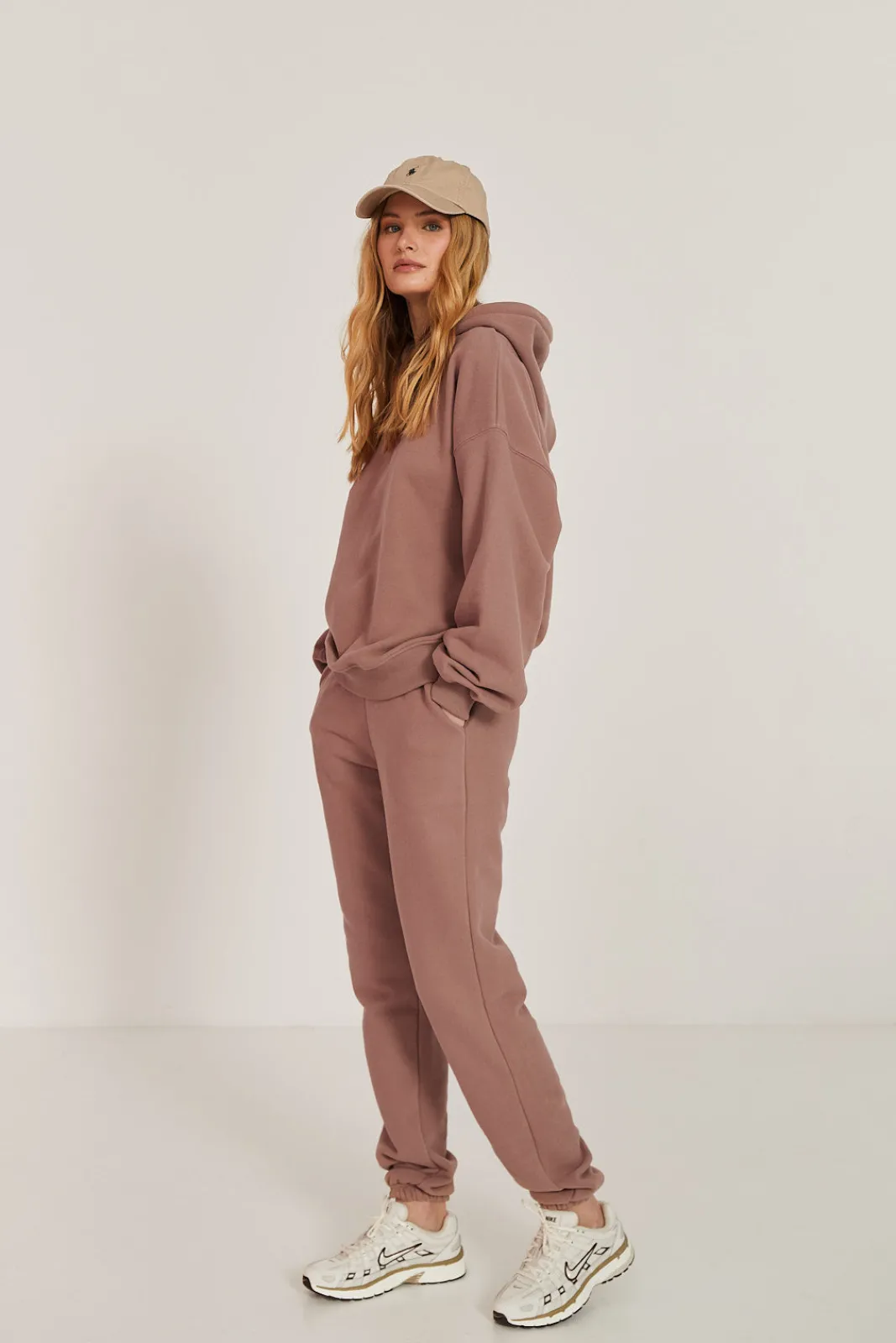 TALYA Bluzy|Bluzy^Bluza Boyfriend Hoodie mocca mousse