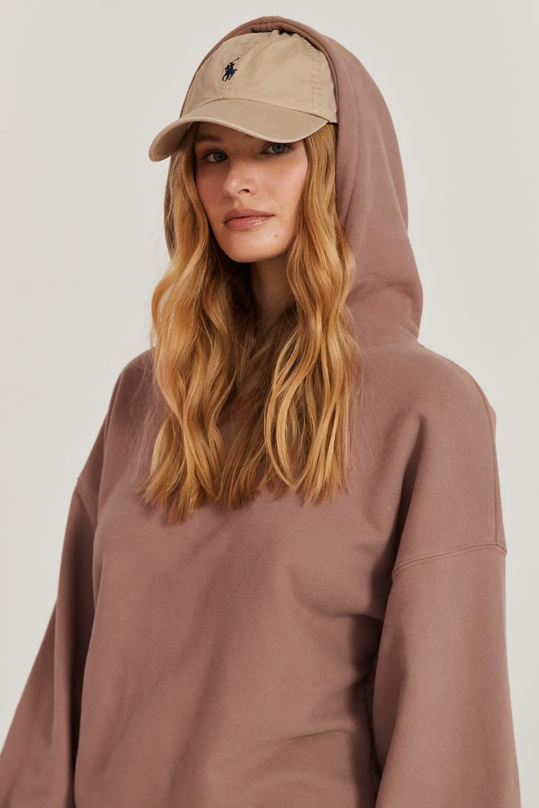 TALYA Bluzy|Bluzy^Bluza Boyfriend Hoodie mocca mousse