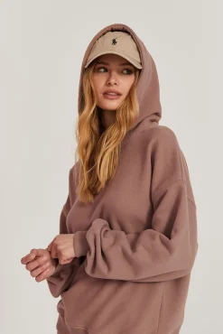 TALYA Bluzy|Bluzy^Bluza Boyfriend Hoodie mocca mousse