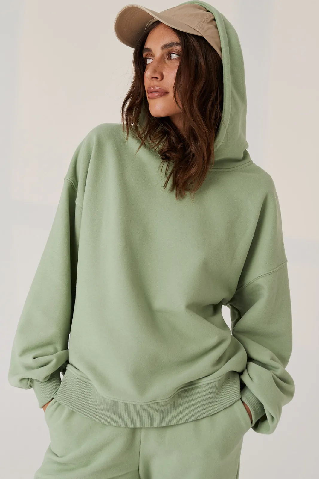 TALYA Bluzy|Bluzy^Bluza Boyfriend Hoodie pistachio ice cream