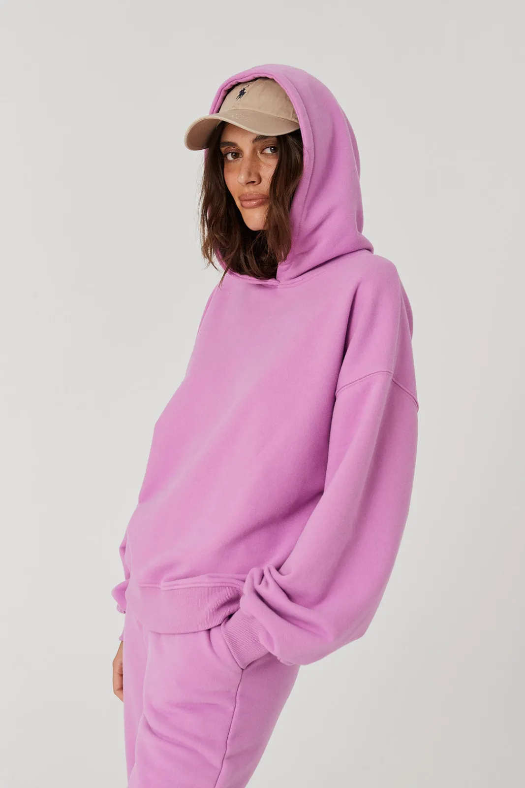 TALYA Bluzy|Bluzy^Bluza Boyfriend Hoodie pink berry