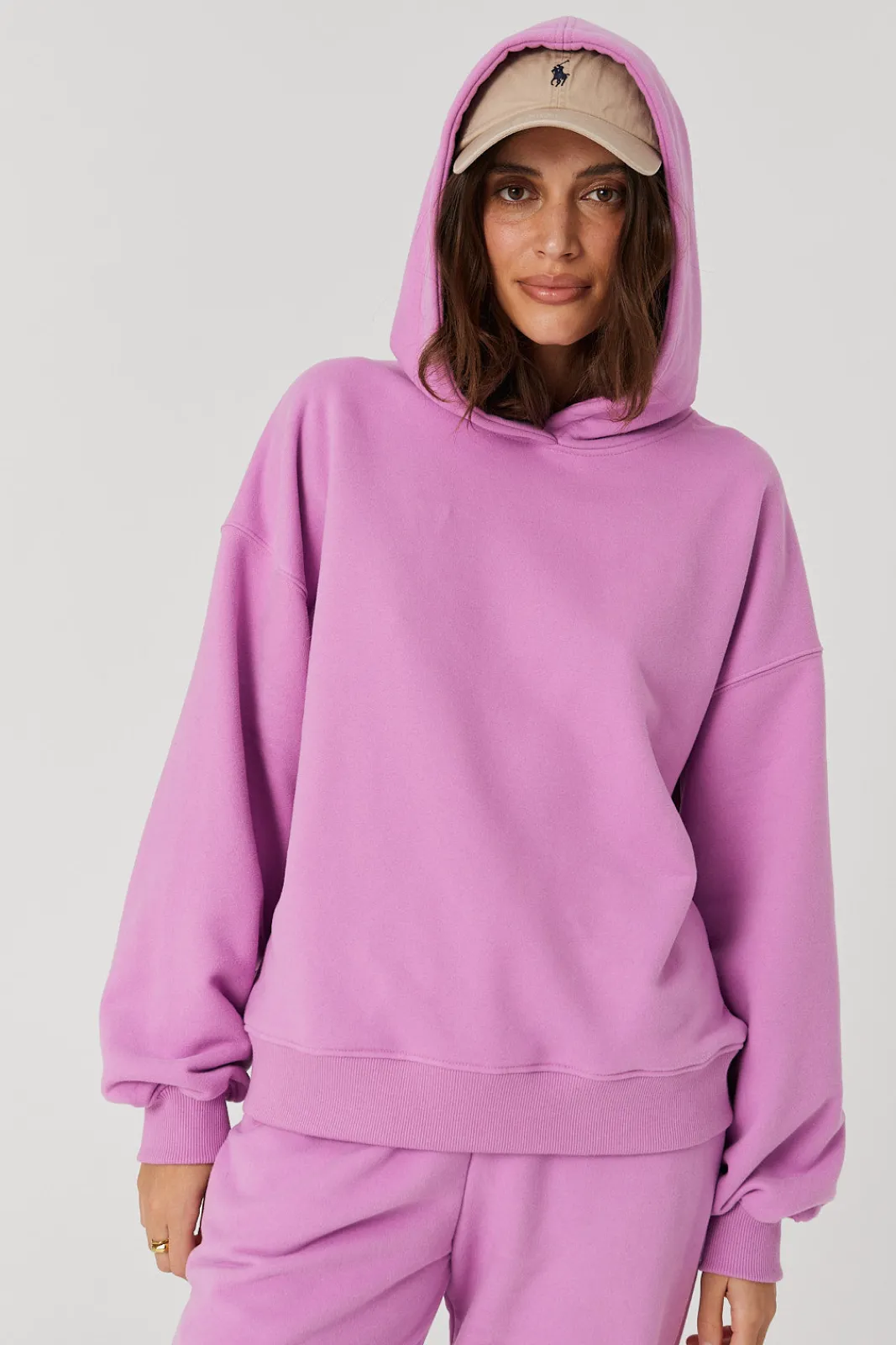 TALYA Bluzy|Bluzy^Bluza Boyfriend Hoodie pink berry