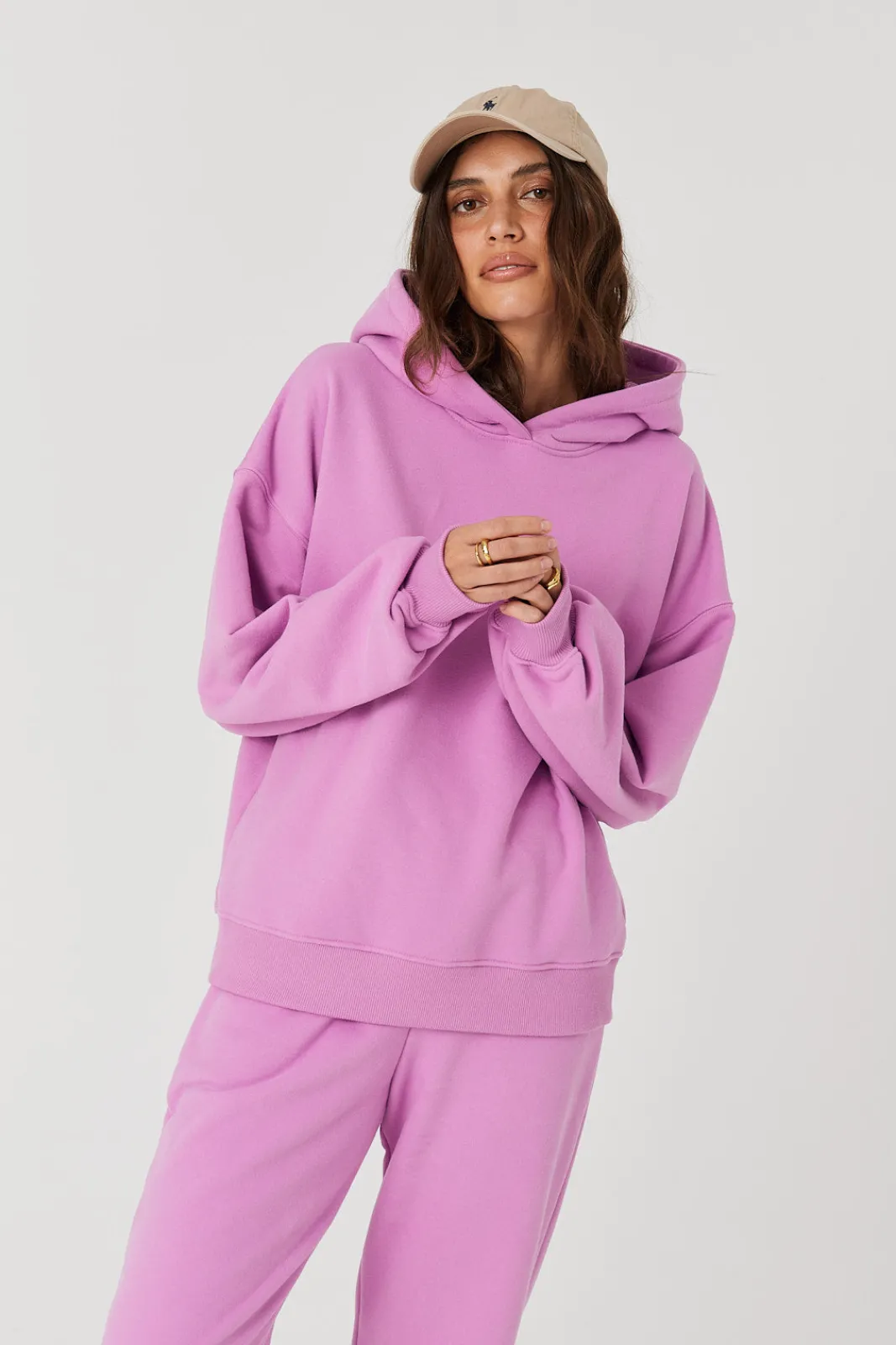 TALYA Bluzy|Bluzy^Bluza Boyfriend Hoodie pink berry