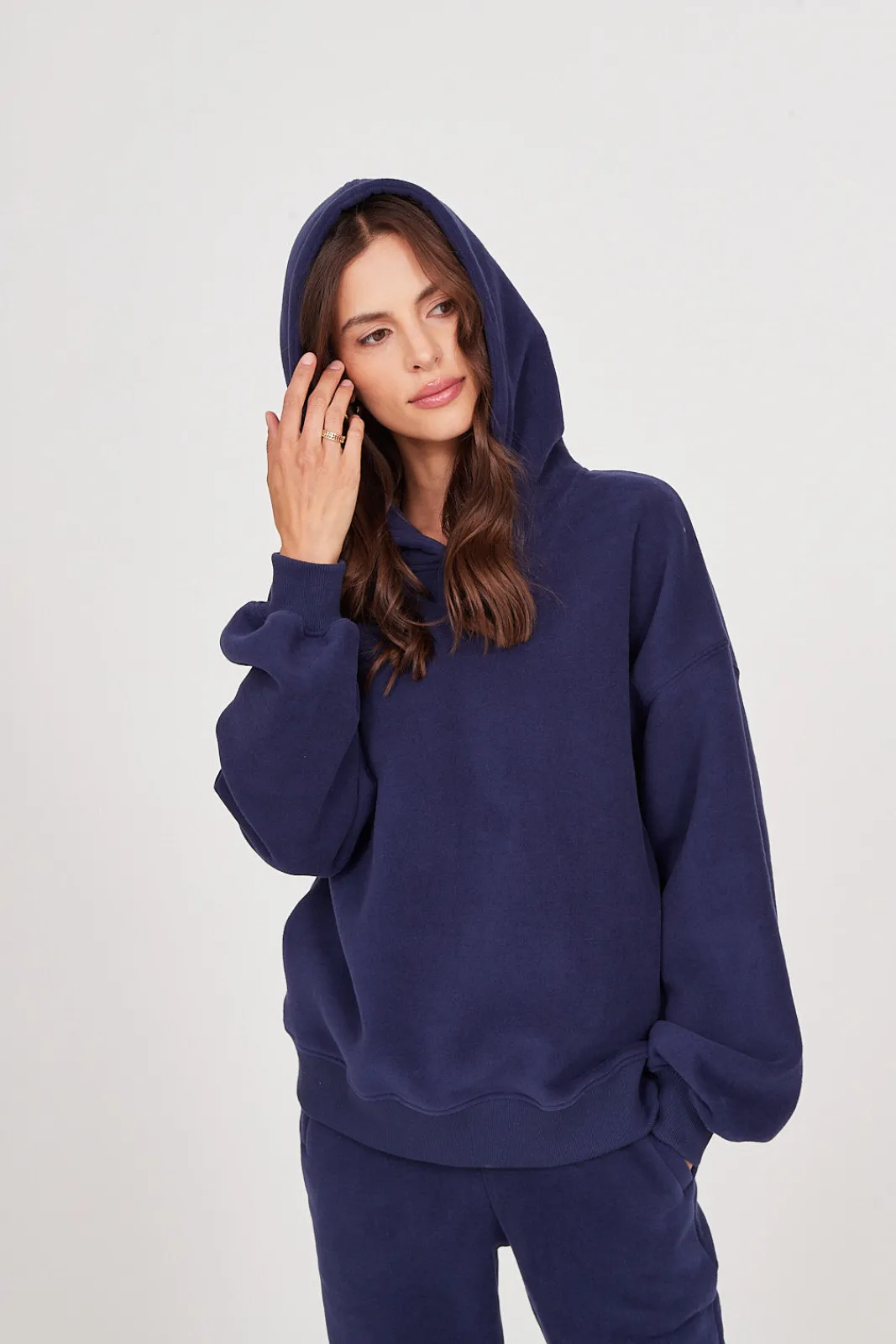 TALYA Bluzy|Bluzy^Bluza Boyfriend Hoodie royal navy