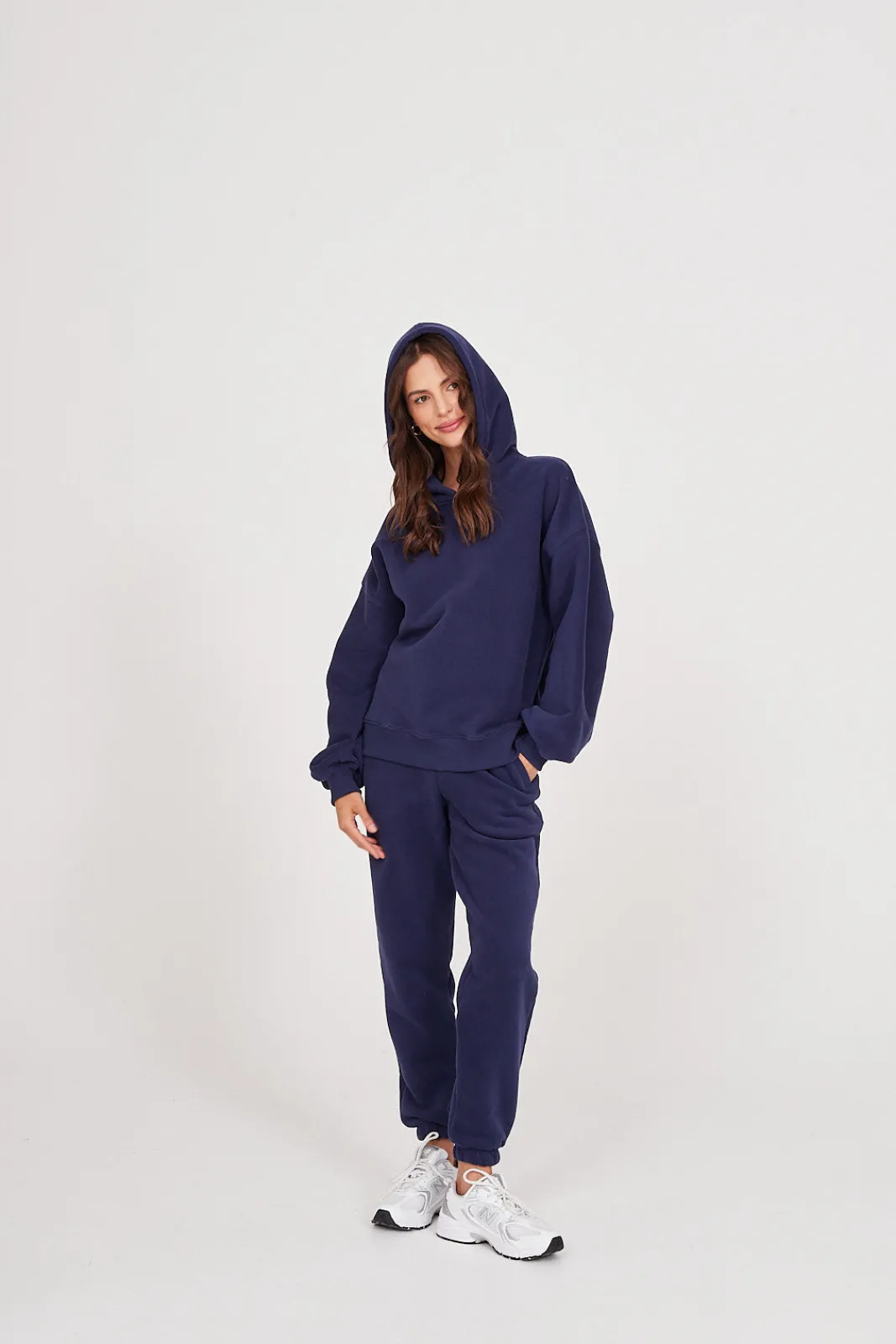 TALYA Bluzy|Bluzy^Bluza Boyfriend Hoodie royal navy