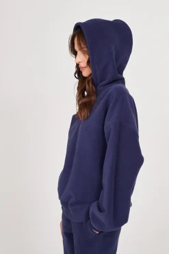 TALYA Bluzy|Bluzy^Bluza Boyfriend Hoodie royal navy