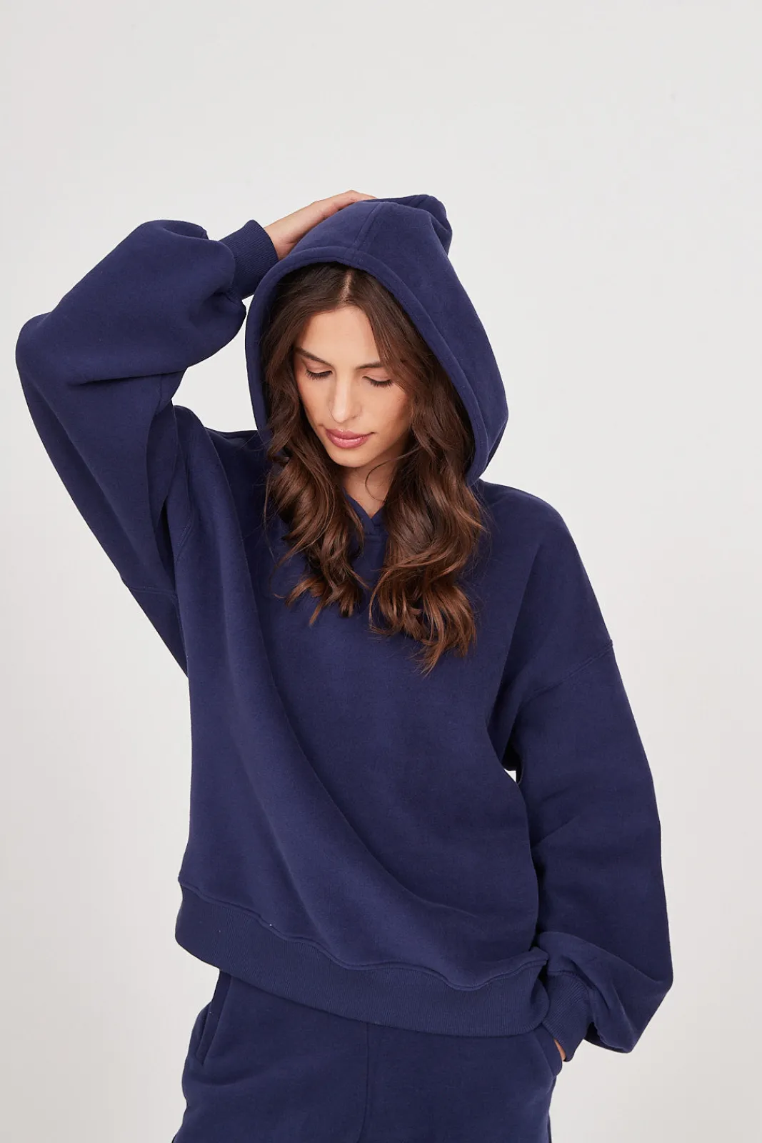 TALYA Bluzy|Bluzy^Bluza Boyfriend Hoodie royal navy