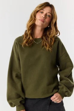 TALYA Bluzy|Bluzy^Bluza Boyfriend khaki