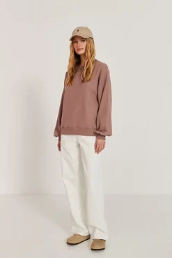 TALYA Bluzy|Bluzy^Bluza Boyfriend mocca mousse
