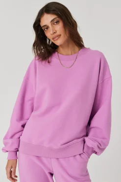 TALYA Bluzy|Bluzy^Bluza Boyfriend pink berry