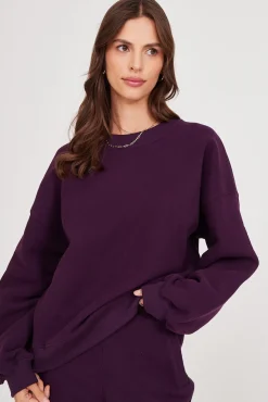 TALYA Bluzy|Bluzy^Bluza Boyfriend plum