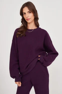 TALYA Bluzy|Bluzy^Bluza Boyfriend plum