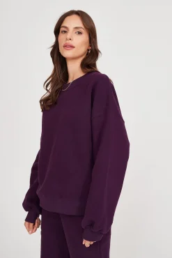 TALYA Bluzy|Bluzy^Bluza Boyfriend plum