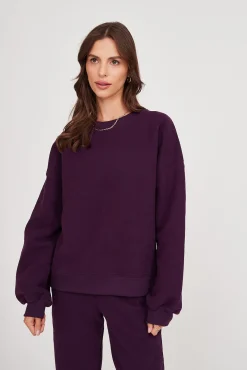 TALYA Bluzy|Bluzy^Bluza Boyfriend plum