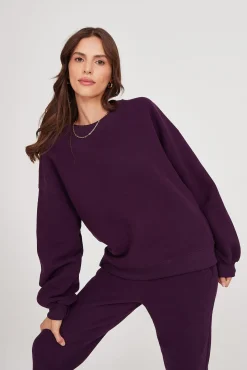 TALYA Bluzy|Bluzy^Bluza Boyfriend plum