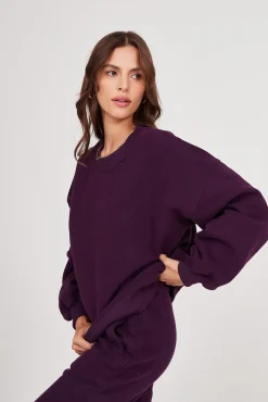 TALYA Bluzy|Bluzy^Bluza Boyfriend plum